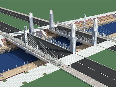 歐式便民小橋3D模型 設(shè)計與應(yīng)用的完美融合